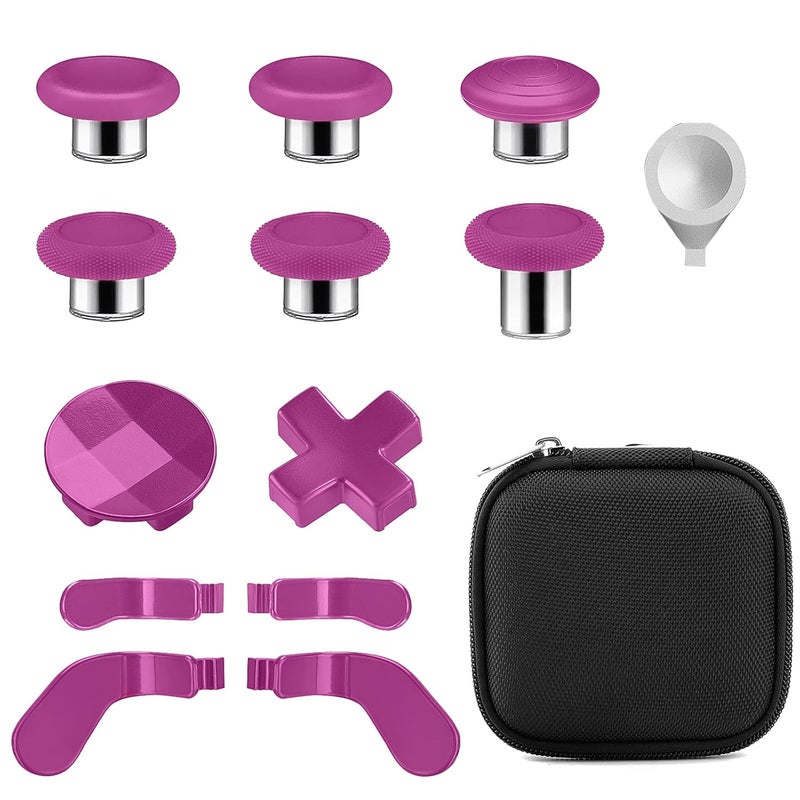 VANPARK Accessories for Xbox One Elite Series 2 Controller(Model 1797), Metal Thumbsticks Paddles Joysticks Replacement Parts Kits Compatible with Xbox Elite Wireless Controller Series 2 Core(Magenta) - Image 1